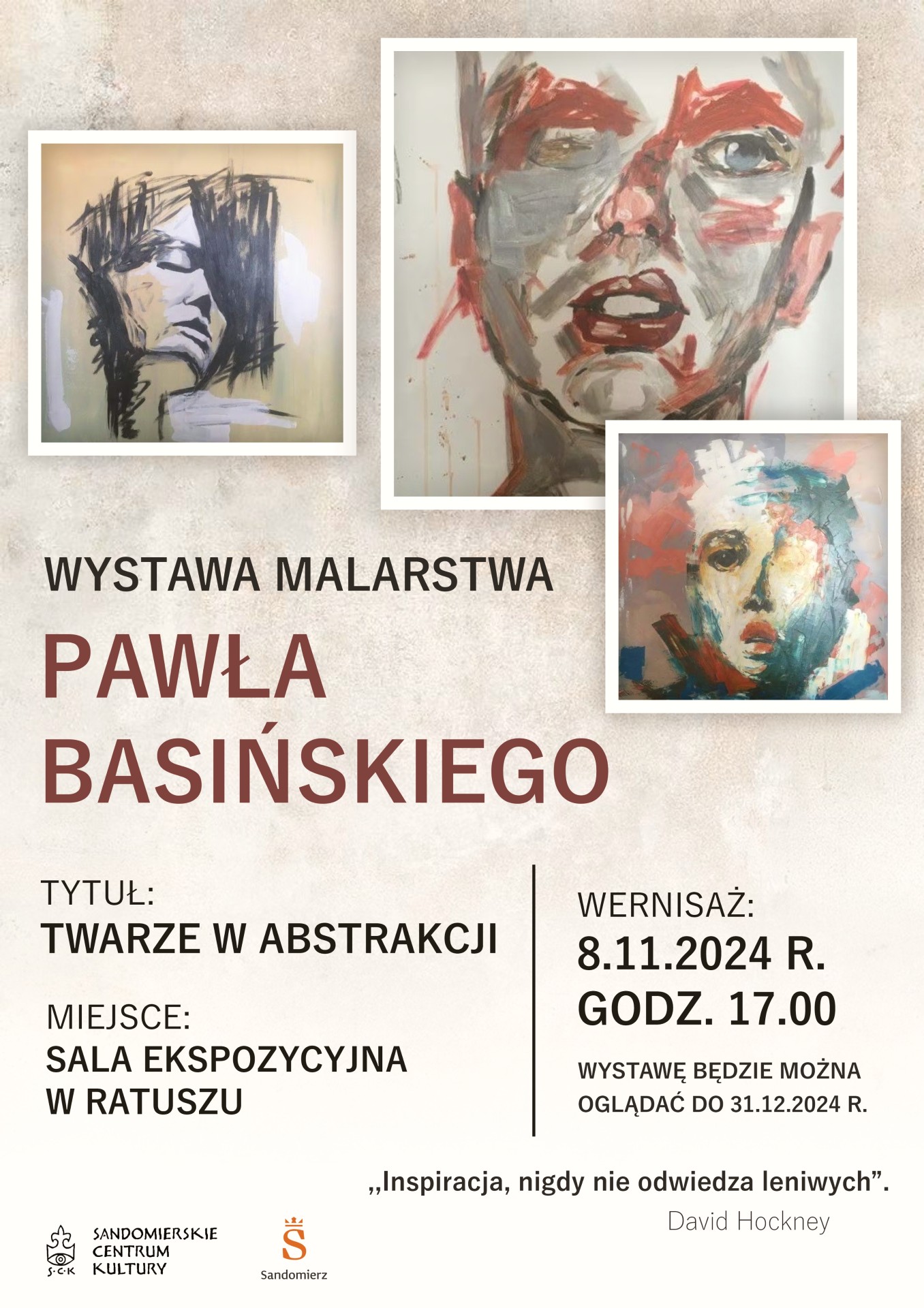 Wystawa Pawła Basińskiego pt. "Twarze w abstrakcji"